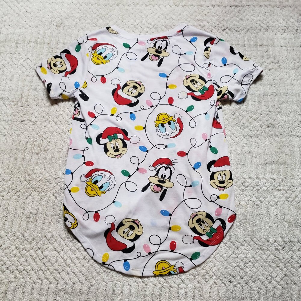 Disney Mickey Mouse & Friends Christmas Lights Tee – Juniors Size S (3–5) - Picture 4 of 8